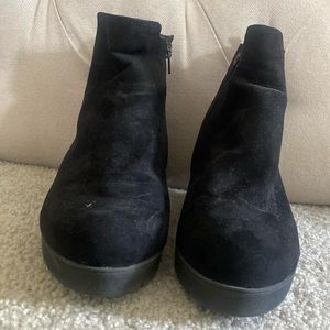 Dexflex comfort for Payless black wedge boots sz 11